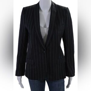 Women's Vintage Escada by Margaretha Ley Navy Pinstripe Blazer